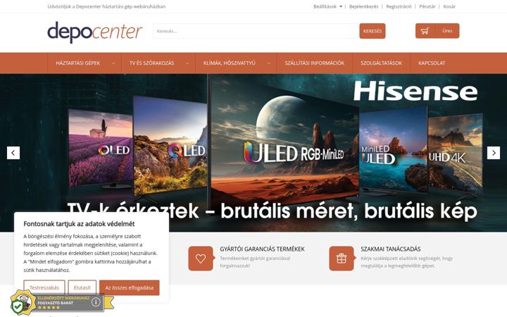 Screenshot von depocenter.hu