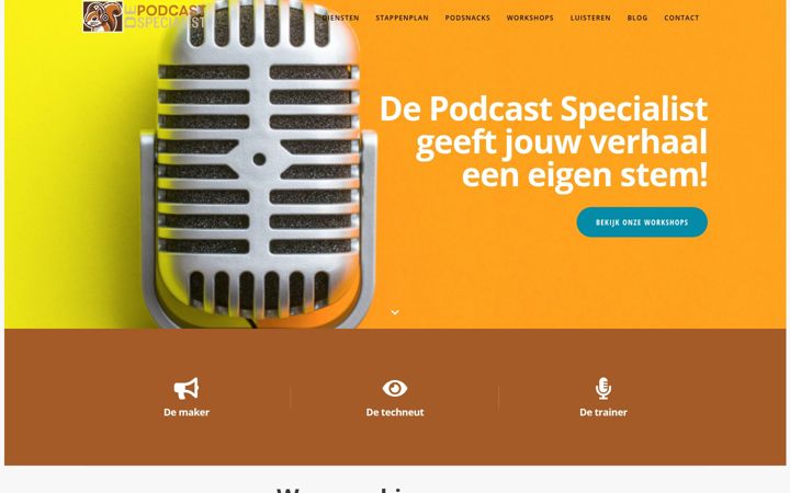 Screenshot of depodcastspecialist.nl
