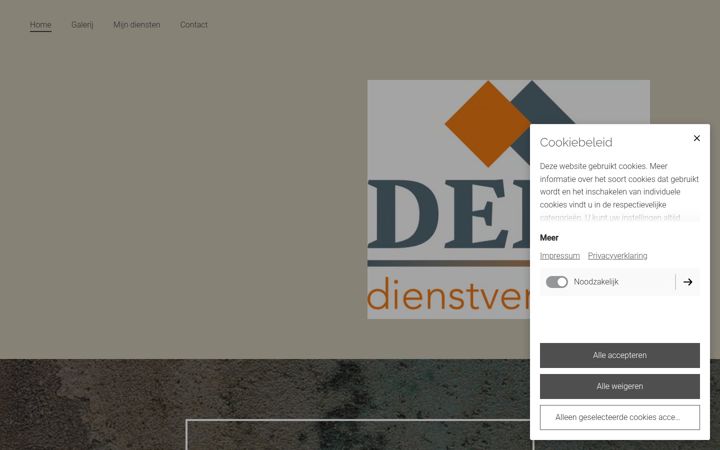 Ekrano kopija depodienstverlening.nl