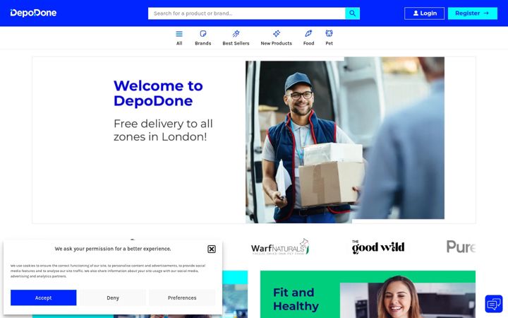 Screenshot of depodone.co.uk