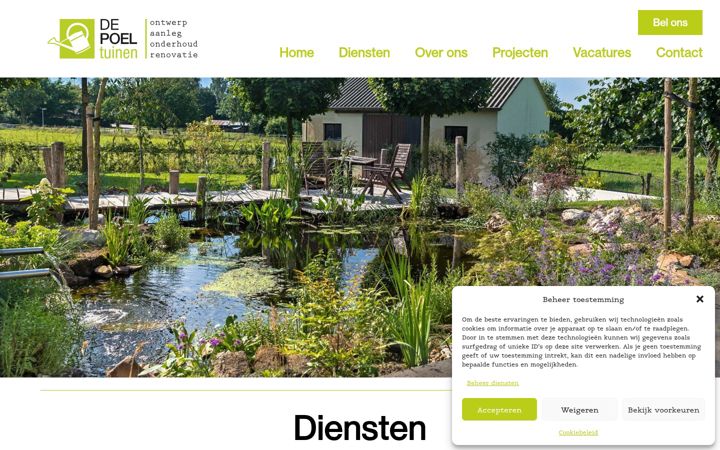 Screenshot of depoeltuinen.nl