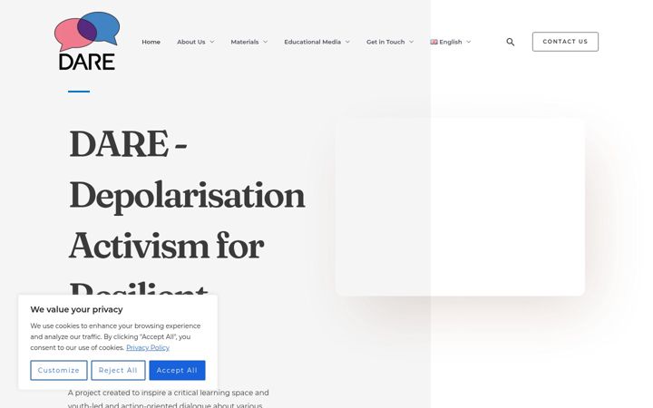 Skærmbillede af depolarisation.eu
