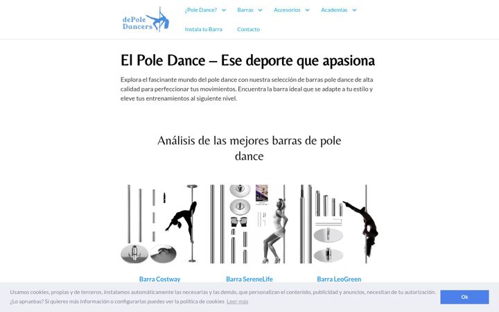 Screenshot of depoledancers.com
