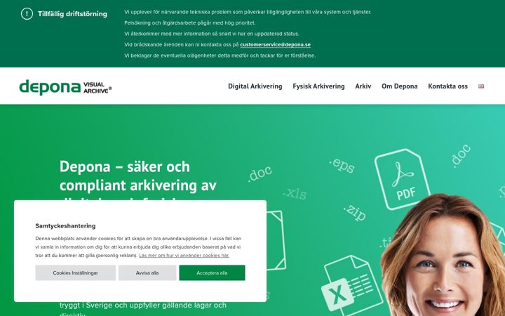 Screenshot of depona.se