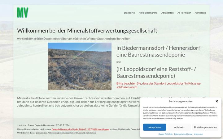 Screenshot of deponie.at