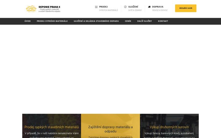 Snimka zaslona za deponiepraha5.cz