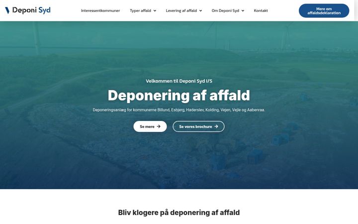 Screenshot ta' deponisyd.dk