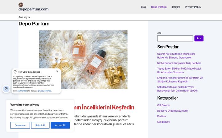 Screenshot of depoparfum.com