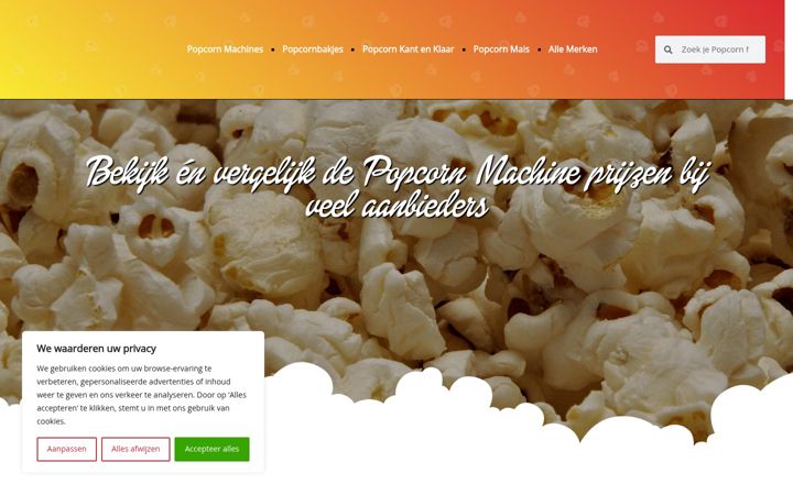 Екранна снимка на depopcornmachine.nl