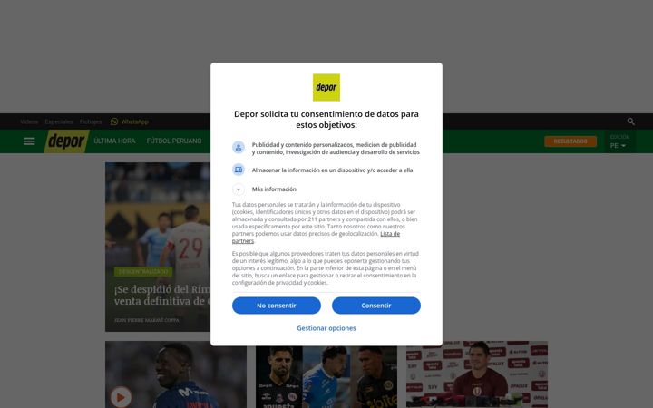 Ekrano kopija depor.com
