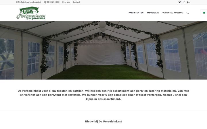 Captură de ecran a deporseleinkast.nl
