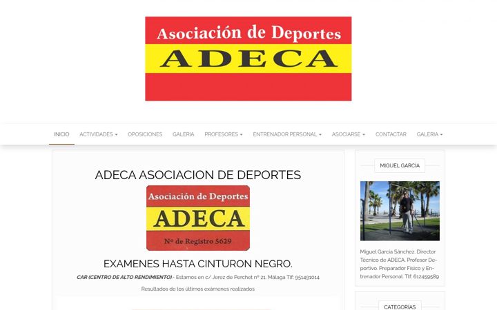Zrzut ekranu deportesadeca.es