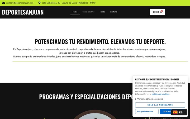 Screenshot of deportesanjuan.com
