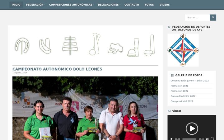 Zrzut ekranu deportesautoctonoscyl.es