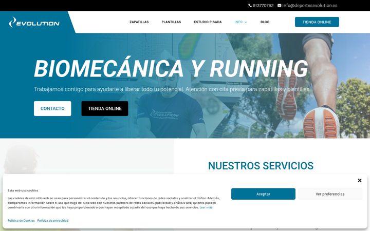 Screenshot of deportesevolution.com