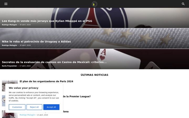 Screenshot of deportesinc.com