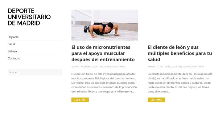 Zrzut ekranu deporteuniversitariodemadrid.es