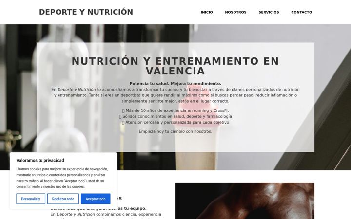 Zrzut ekranu deporteynutricion-navarro.es