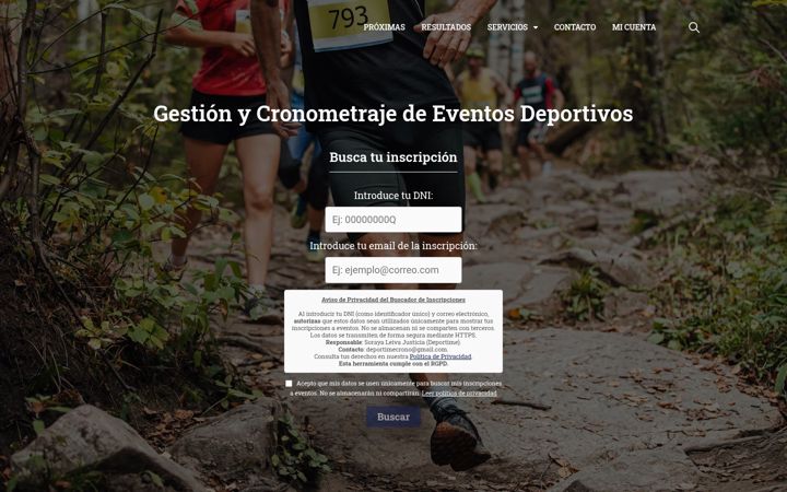 Zrzut ekranu deportime.es
