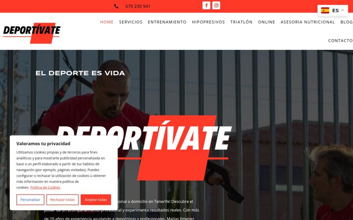 Zrzut ekranu deportivate.es