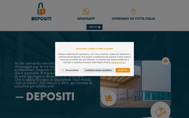 Kuvakaappaus sivustosta depositi.it