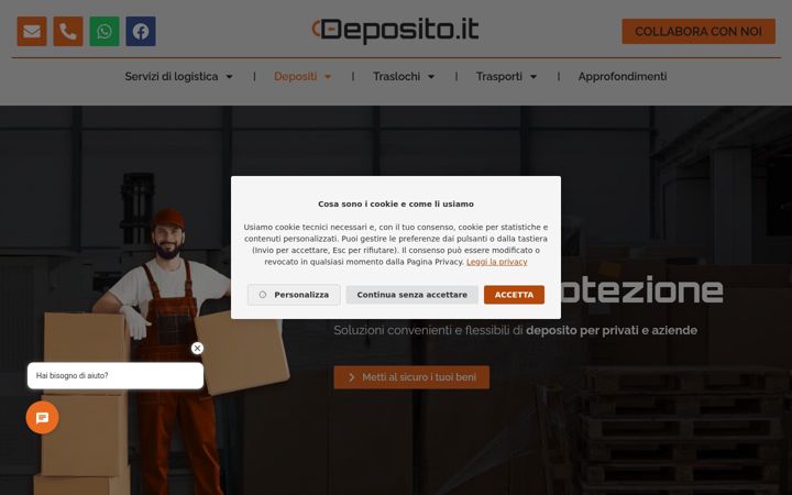 Kuvakaappaus sivustosta deposito.it