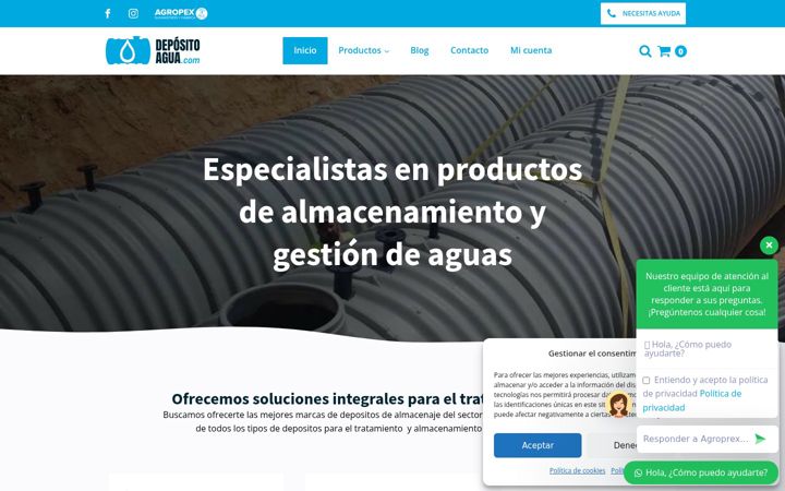 Screenshot of depositoagua.com