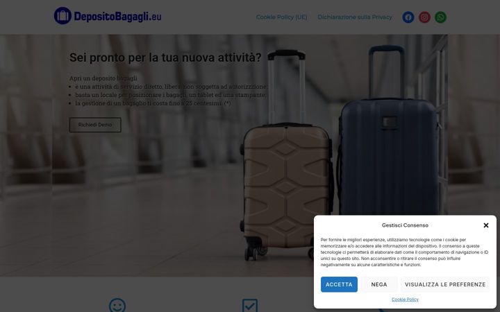 Screenshot of depositobagagli.eu