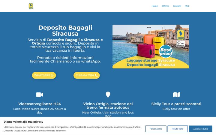 Skærmbillede af depositobagaglisiracusa.it