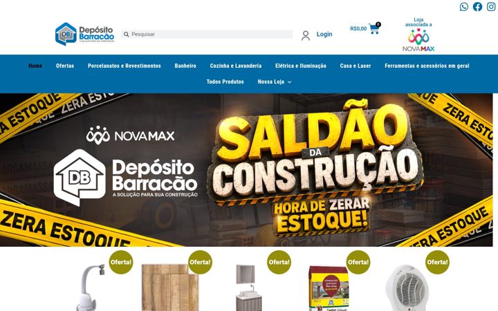 Screenshot stránky depositobarracao.com.br