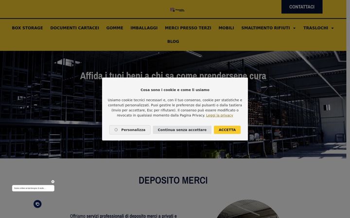 Screenshot of depositomerci.it