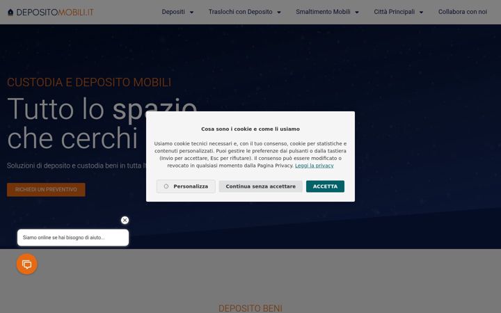 Screenshot of depositomobili.it