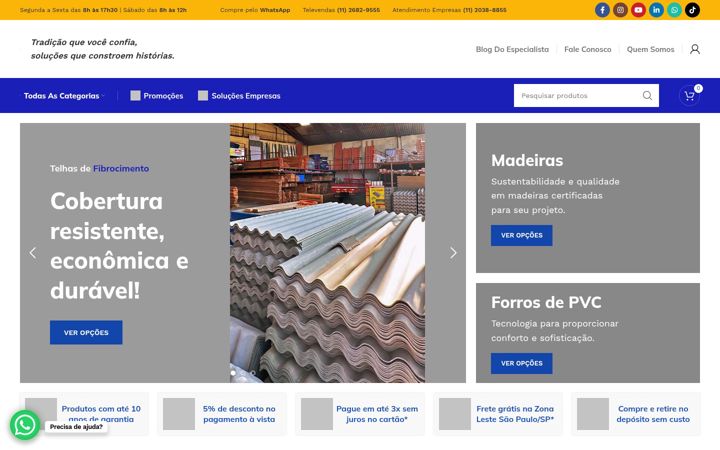 Ekraanipilt saidist depositopatriarca.com.br
