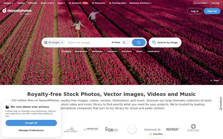 Screenshot di depositphotos.com