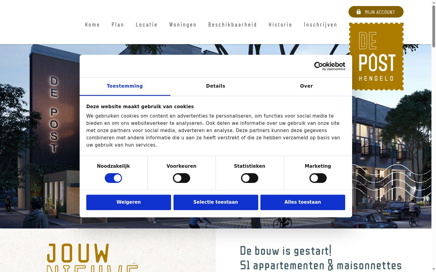 Screenshot tal-banner tal-kunsens muri qabel kwalunkwe interazzjoni
