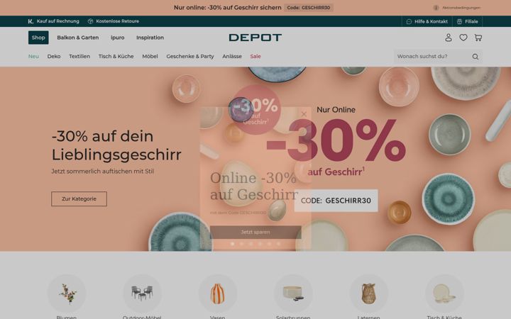 Screenshot of depot-online.de