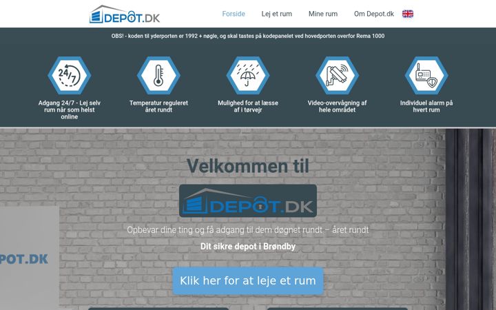 Screenshot of depot.dk