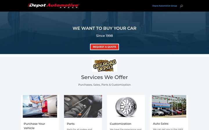 Screenshot of depotautomotivegroup.com