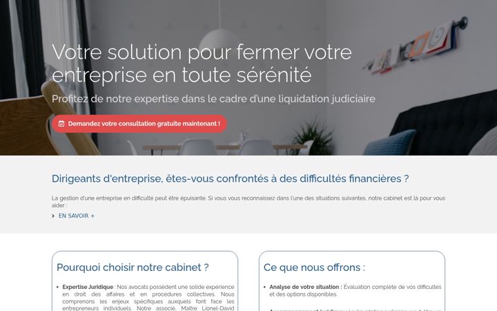 Ekraanipilt saidist depotdebilanenligne.fr