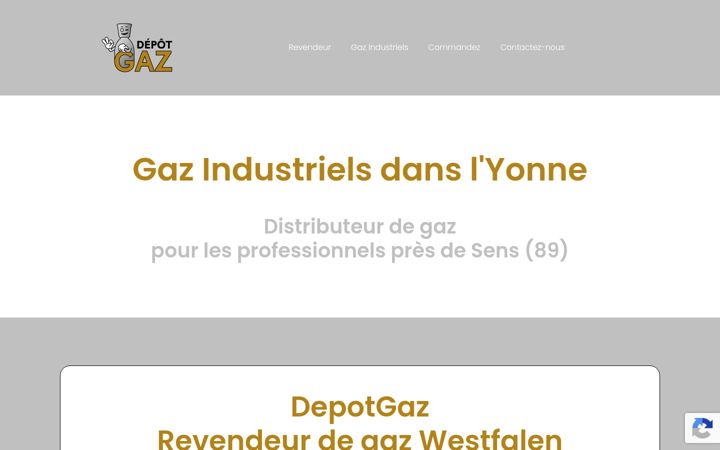Screenshot of depotgaz.com