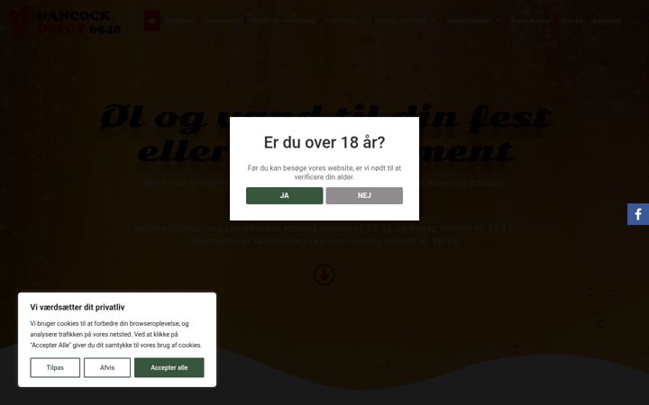 Screenshot of depothancock.dk