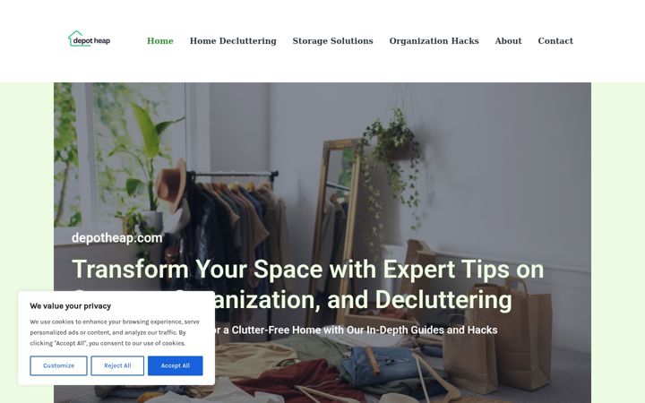Screenshot of depotheap.com