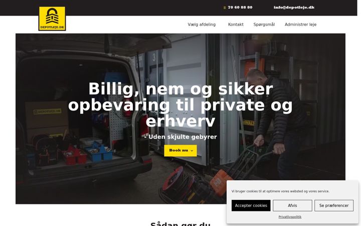 Screenshot ta' depotleje.dk