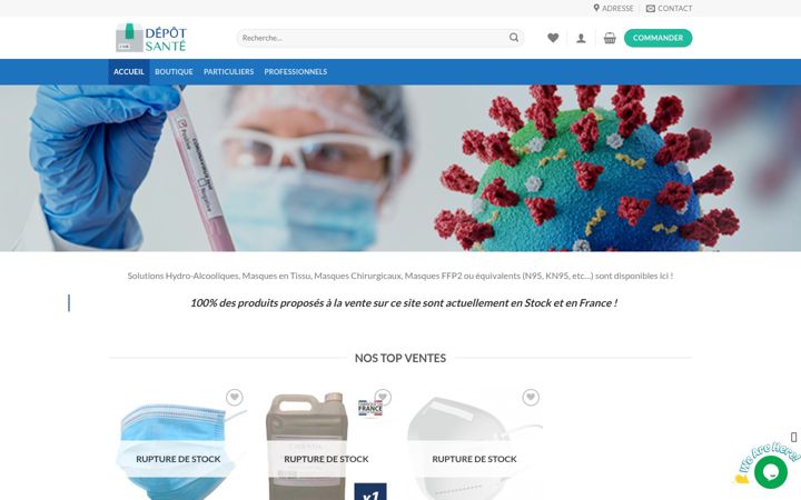 Screenshot of depotsante.fr