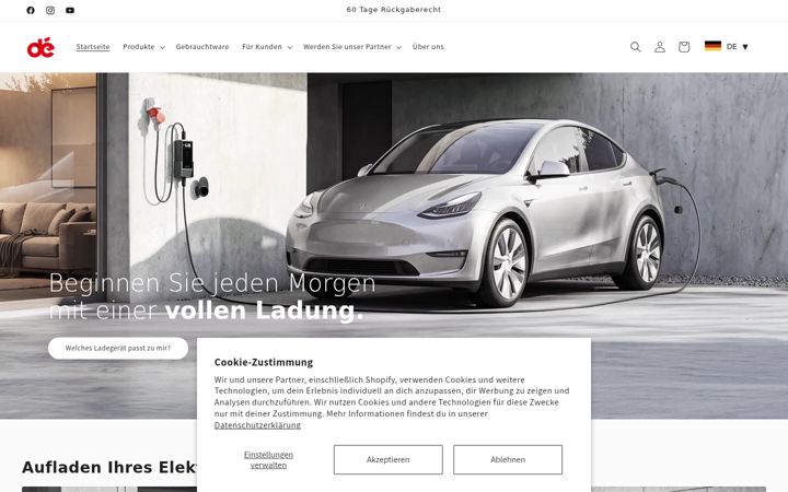 Screenshot of depow.de