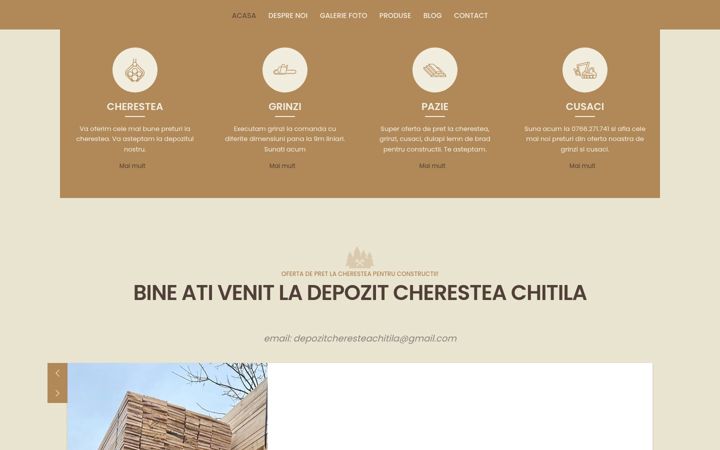 Ekrānuzņēmums no depozit-cherestea-chitila.ro