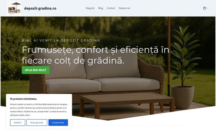 Screenshot ta' depozit-gradina.ro