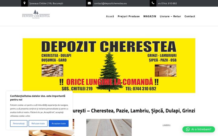 Screenshot of depozitcherestea.eu
