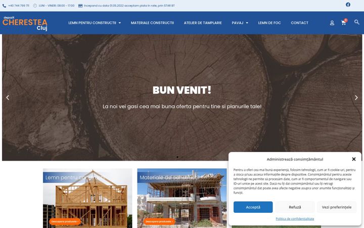 Screenshot ta' depozitcheresteacluj.ro