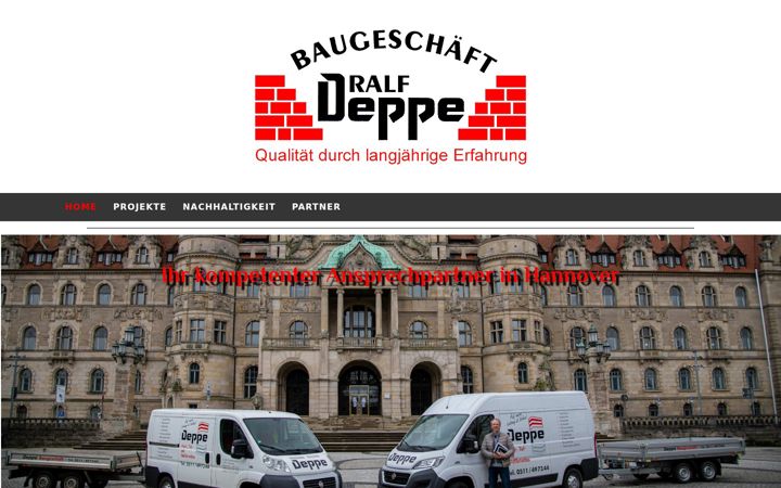 Screenshot of deppebau-hannover.de